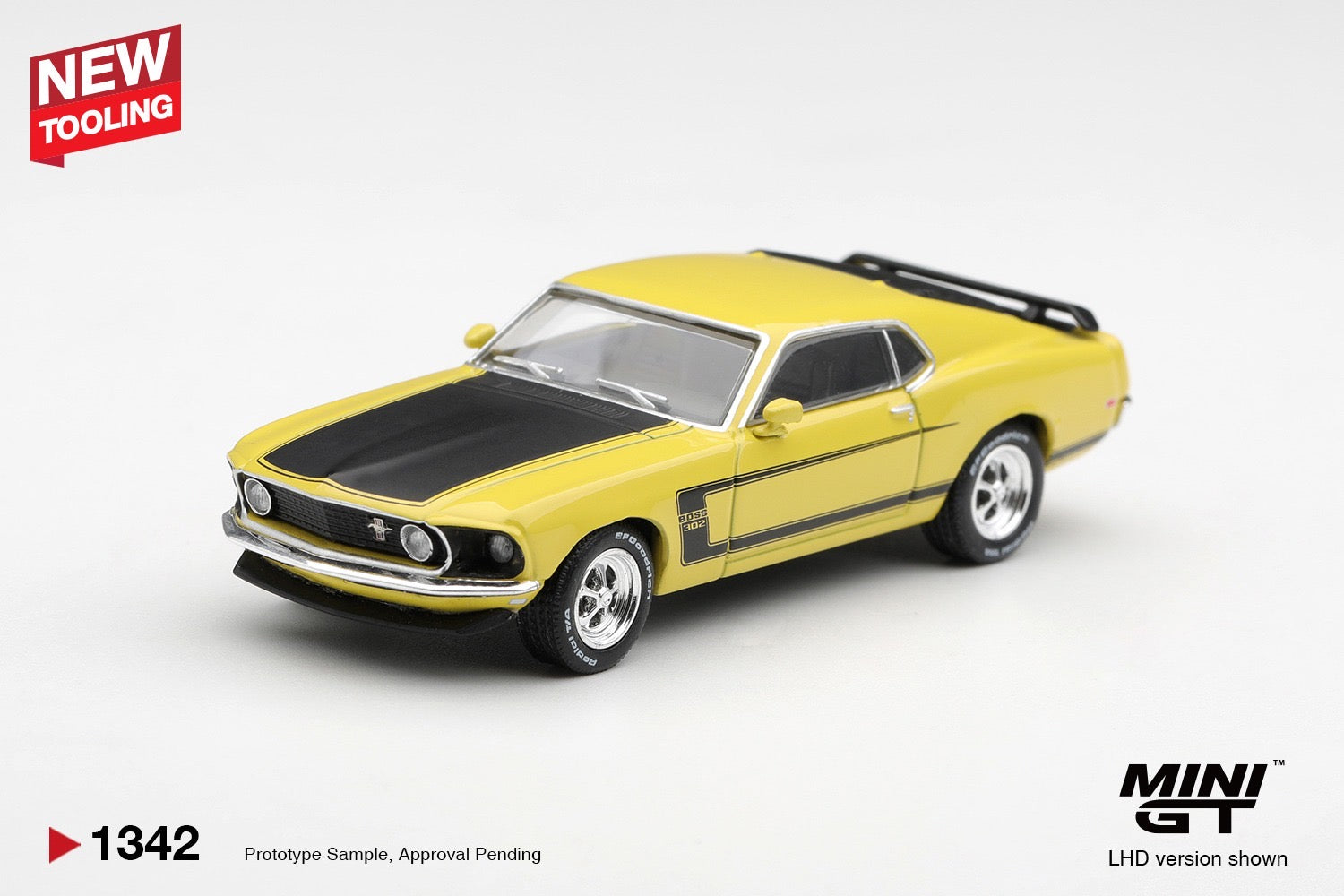 MINIGT 1/64 Ford Mustang Boss 302 1969 Bright Yellow