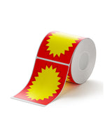 T50*70-105 Red and black text-explosion sticker