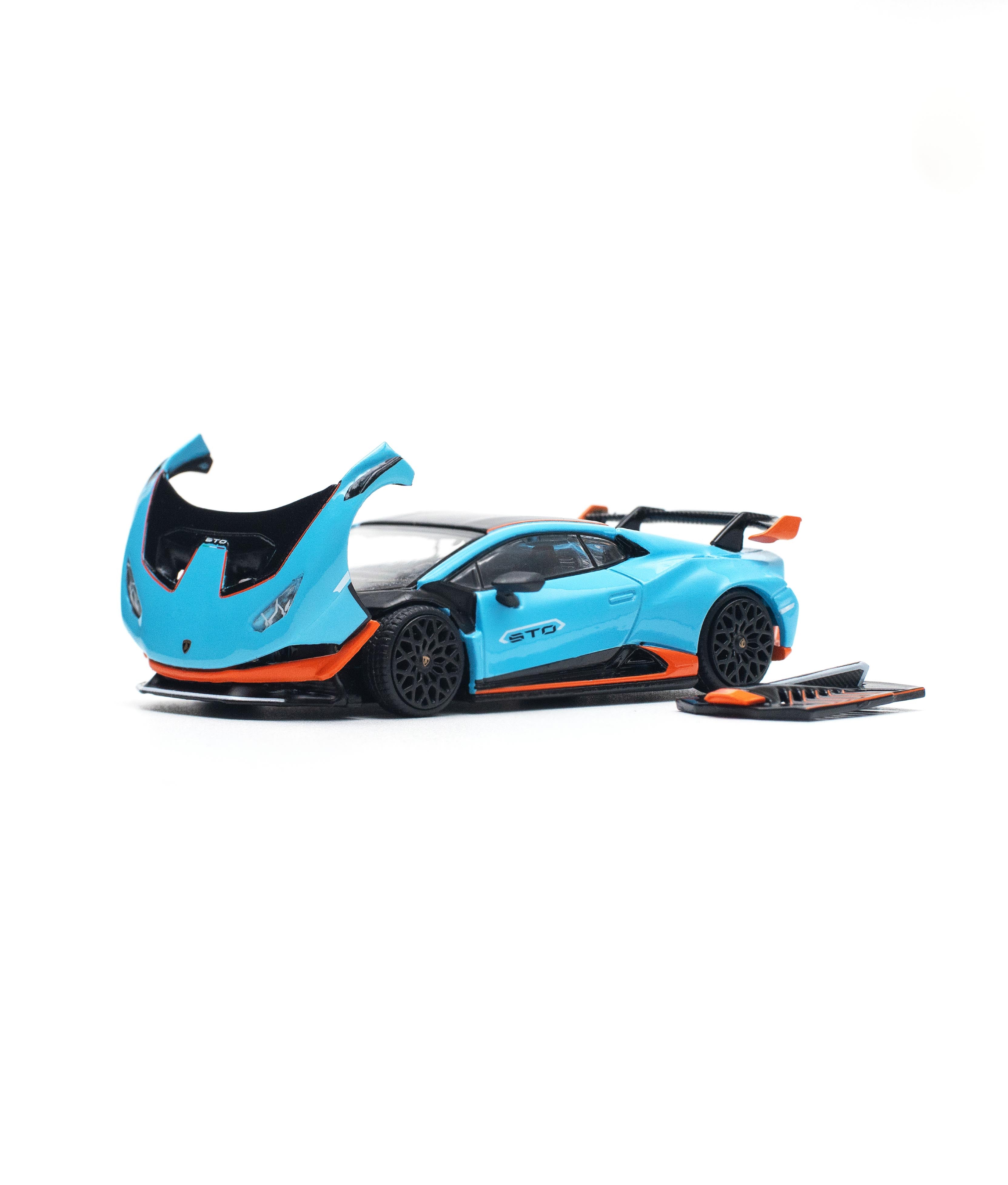 1/64 LAMBORGHINI HURACÁN STO BLU LAUFEY/ARANCIO XANTO