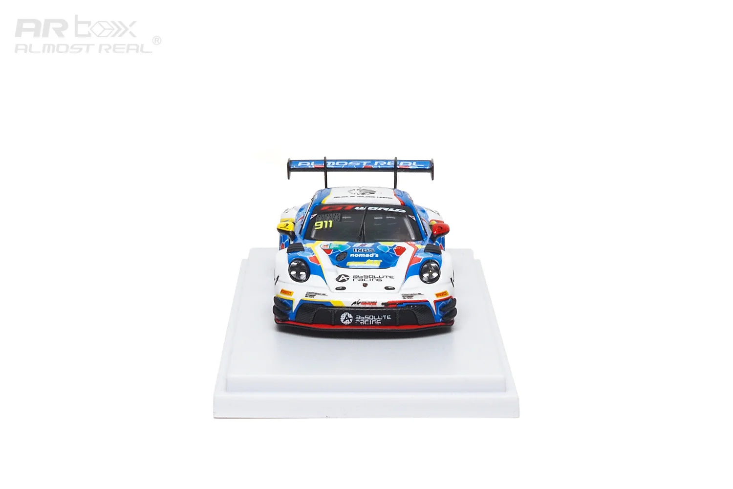 AR Box 1/64 Porsche 992 GT3 R 2026 GT World Challenge Asia #911 Sepang Blue White Livery