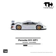 Trends Hobby TH 1:64 Porsche 911 GT1 1998 Silver (144), 241085 (E)