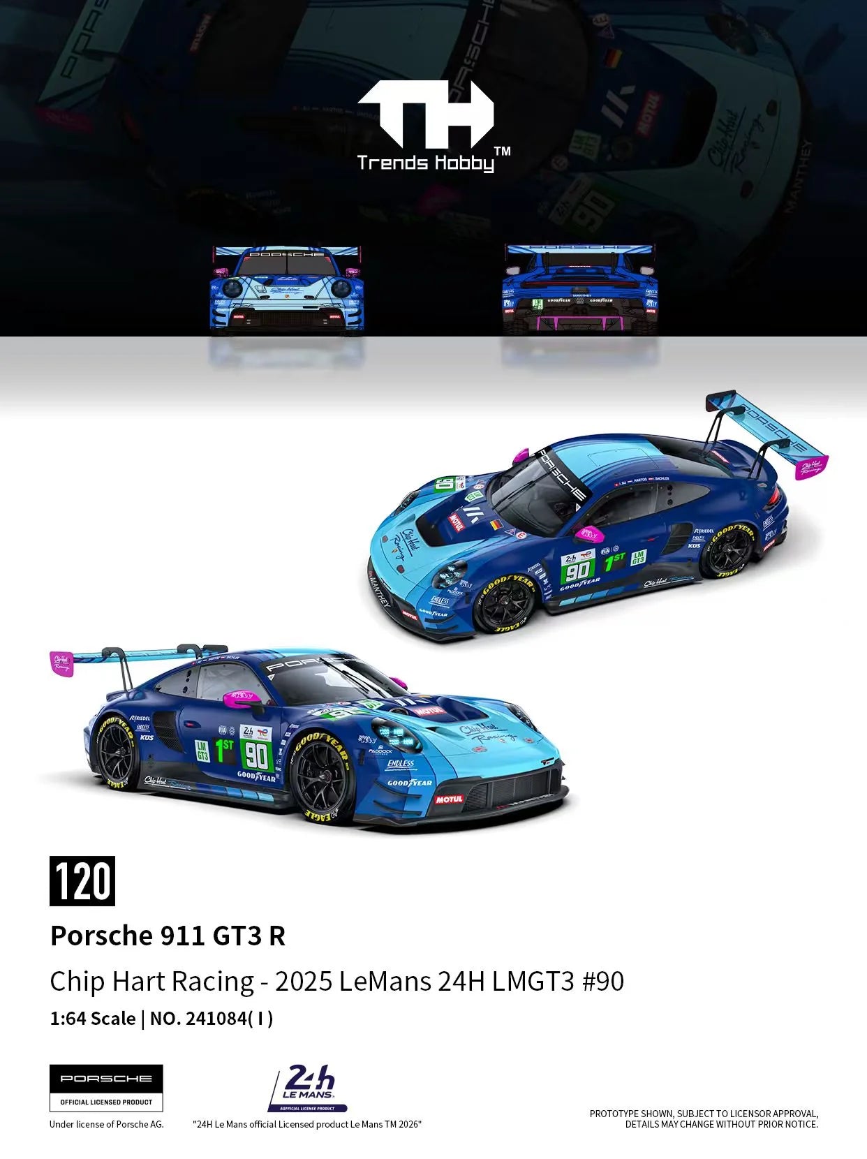 Trends Hobby 1/64 Porsche 911 GT3 R -2025 LeMans 24H LMGT3