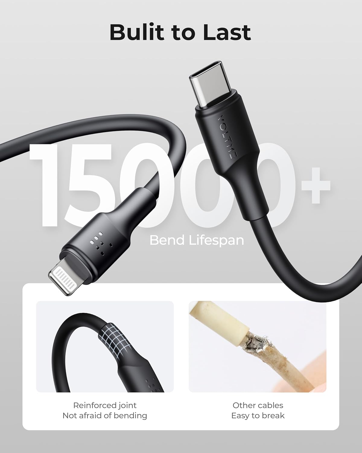VOLTME EDC USB C 转 Lightning 数据线 30W 3A (1.2米)