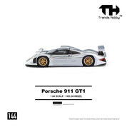 Trends Hobby TH 1:64 Porsche 911 GT1 1998 Silver (144), 241085 (E)