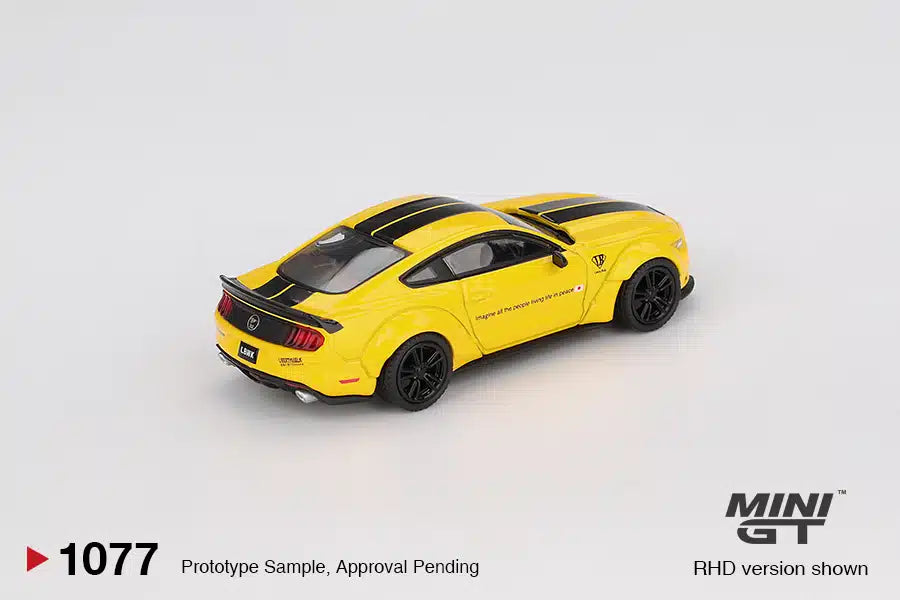 MINI GT 1/64 No.1077 LB-WORKS 福特野马 三重黄