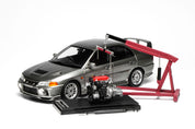 1/18 The Mitsubishi Lancer Evolution IV in Steel Silver - MOTORHELIX