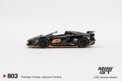 MINIGT 1:64 Lamborghini Aventador SVJ 63 Roadster Nero Aldebaran