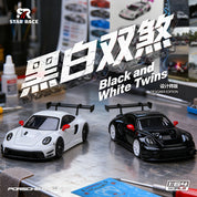 SR 1:64 Porsche 911 GT3 R Black and White Double Streak