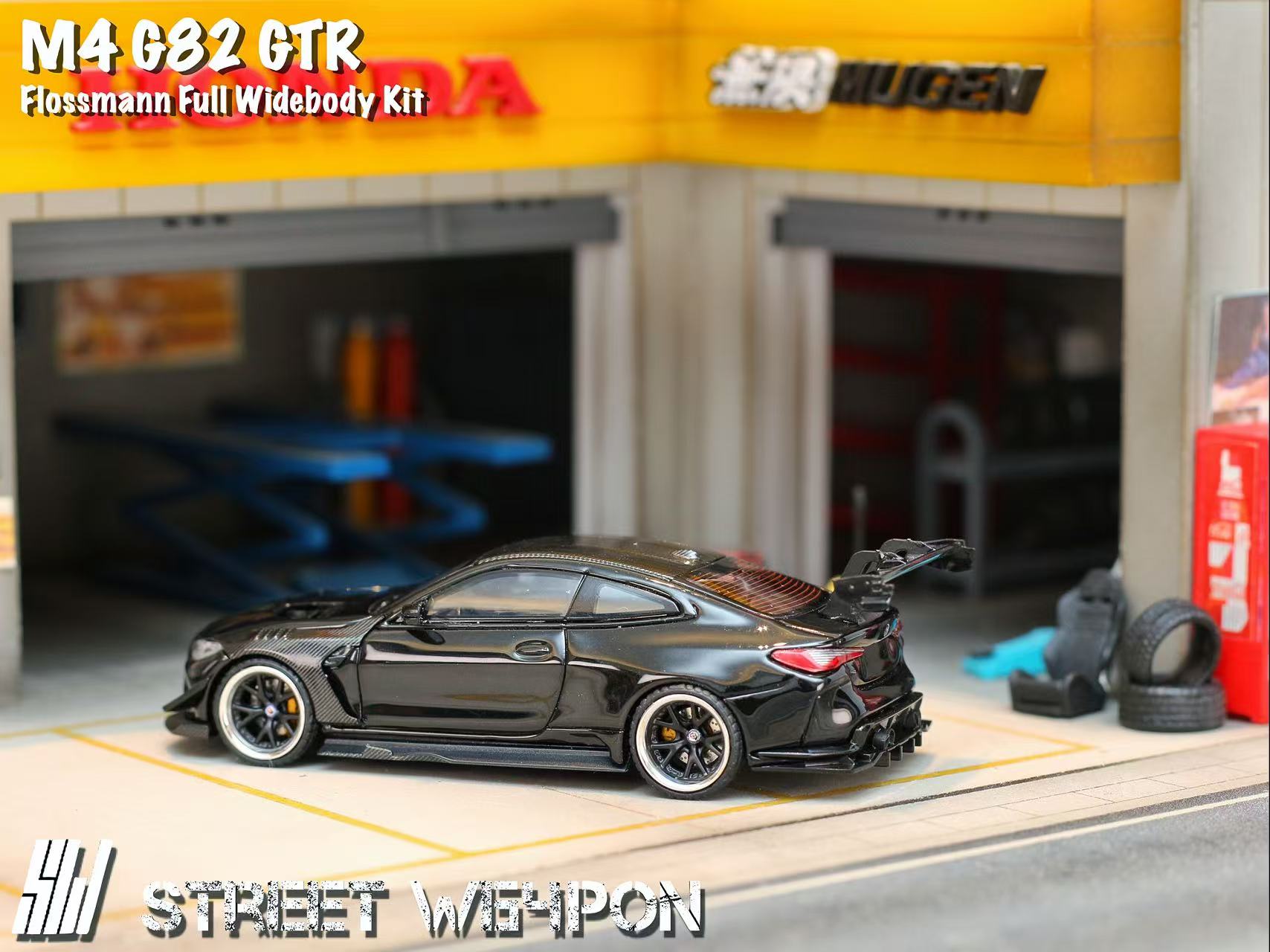 SW 1/64 宝马 M4 Flossmann 全宽体套件 G82 GT A/亮光黑