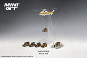 MINIGT 1/64 Sikorsky S58T Helicopter 1985 Camel Trophy