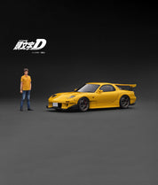 IGNITION MODEL INITIAL D Mazda RX-7 (FD3S) Yellow With Mr. Keisuke Takahashi