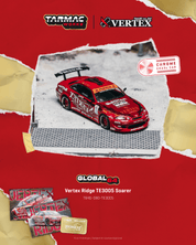 Tarmac Works - Vertex Ridge TE3005 Soarer Model Car + Trading Cards Combo Set