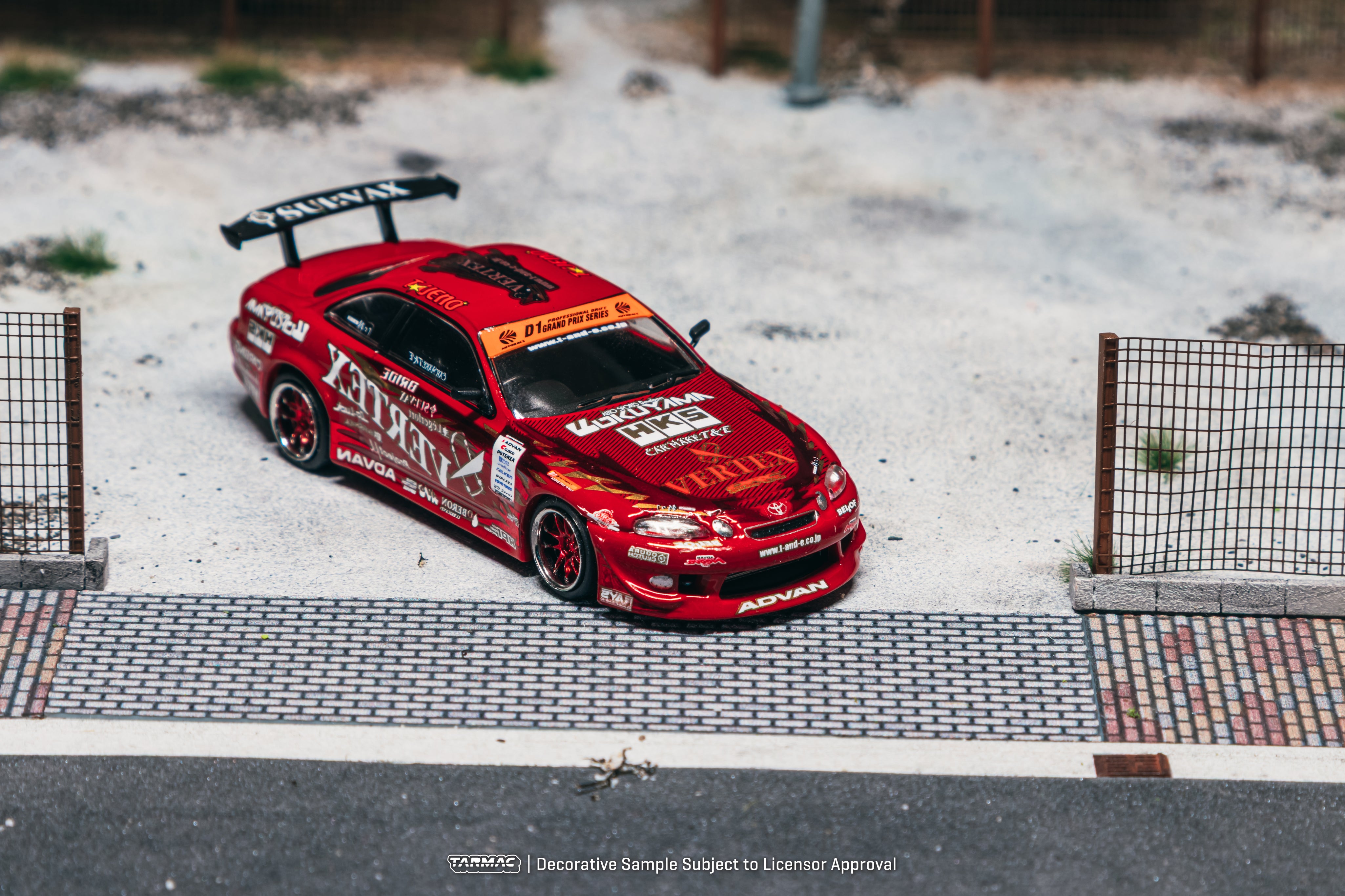 Tarmac Works - Vertex Ridge TE3005 Soarer Model Car + Trading Cards Combo Set
