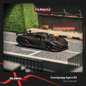 Tarmac Works - Koenigsegg Agera RS  Black Carbon Fiber / Red Accents