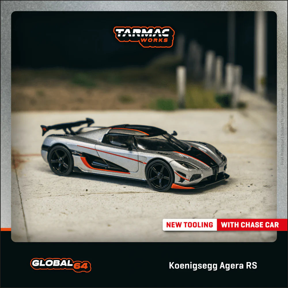 TW 1:64 科尼赛克 Agera Rs 月光银/黑 T64G-TL005-MS