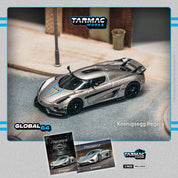 Tarmac Works - Koenigsegg Regera  Silver Metallic / Blue Accents