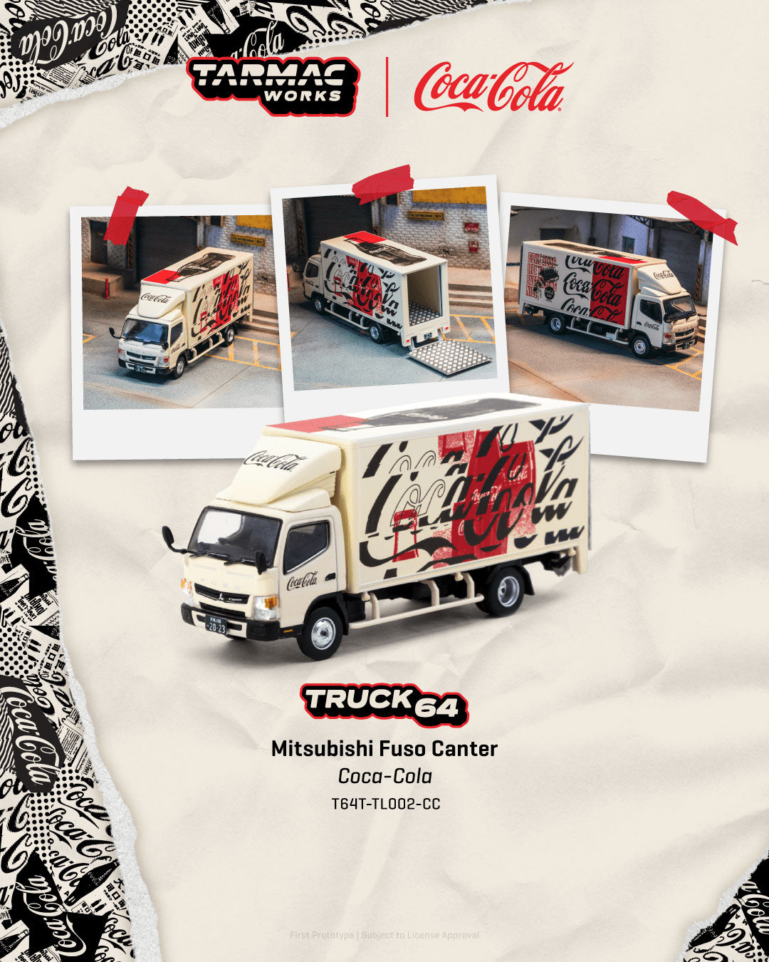 Tarmac Work 1/64 Mitsubishi Fuso Canter COCA- COLA