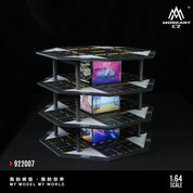 Huiyi MoreArt1:64 Octagonal Building Parking Lot 01 Simulation Model