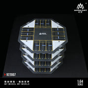 Huiyi MoreArt1:64 Octagonal Building Parking Lot 01 Simulation Model