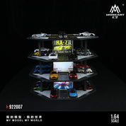 Huiyi MoreArt1:64 Octagonal Building Parking Lot 01 Simulation Model