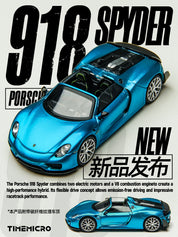 TimeMicro 1:64 918 Spyder Blue Alloy Car Model