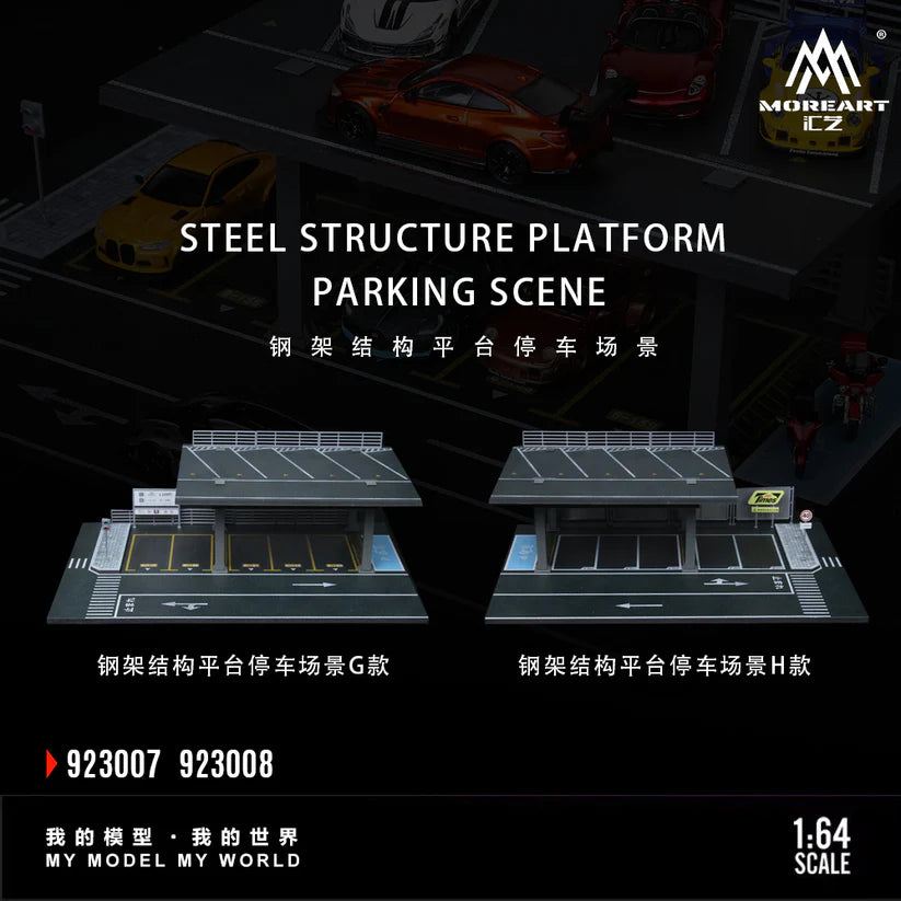 MoreArt1:64 Steel Frame Structure Platform Parking Scene Simulation Model