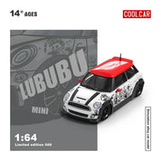 CC 1:64 BMW MINI COOPER LUBUBU painted simulation alloy car model
