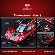 TIME TOP 1:64 科尼赛克one1 - 金属红 - 礼盒版
