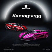 TIME TOP 1:64 Koenigsegg one1 - Metallic Red - Gift Box Edition