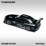 TimeMicro 1:64 Skyline GT-R R34 "Pasión" Black