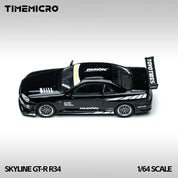 TimeMicro 1:64 Skyline GT-R R34 "Pasión" Black