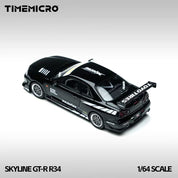 TimeMicro 1:64 Skyline GT-R R34 "Pasión" Black