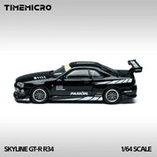 TimeMicro 1:64 Skyline GT-R R34 "Pasión" Black
