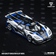 TimeTop 1:64 Koenigsegg One-1 police car simulation alloy car model