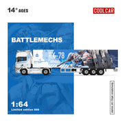 CC 1:64 Scania Container Truck RX-78 Mech Coating Simulation Alloy Car Model
