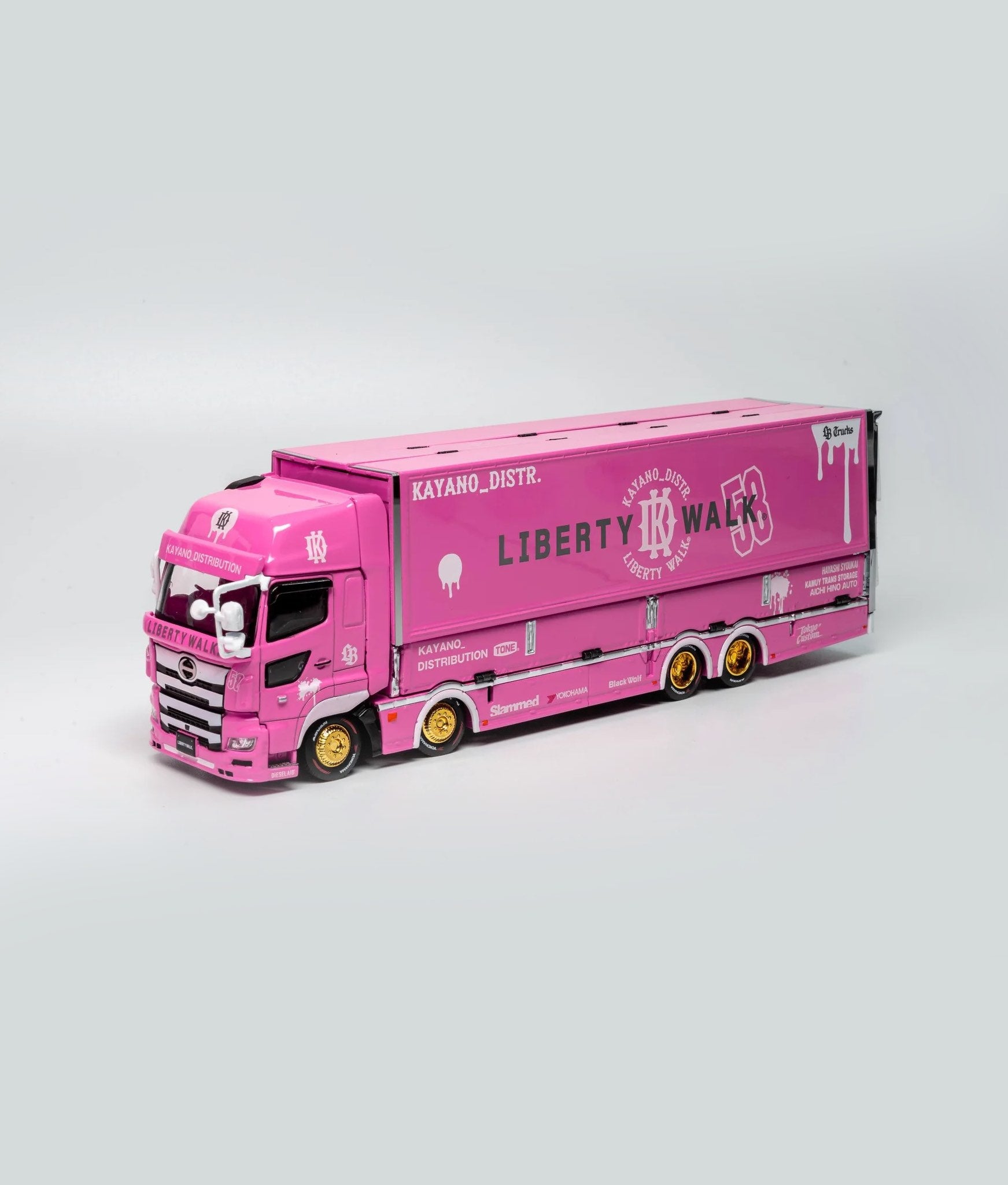 GCD 1/64 HINO Hinotai 700 Delivery Vehicle Model LB – Pink - Event