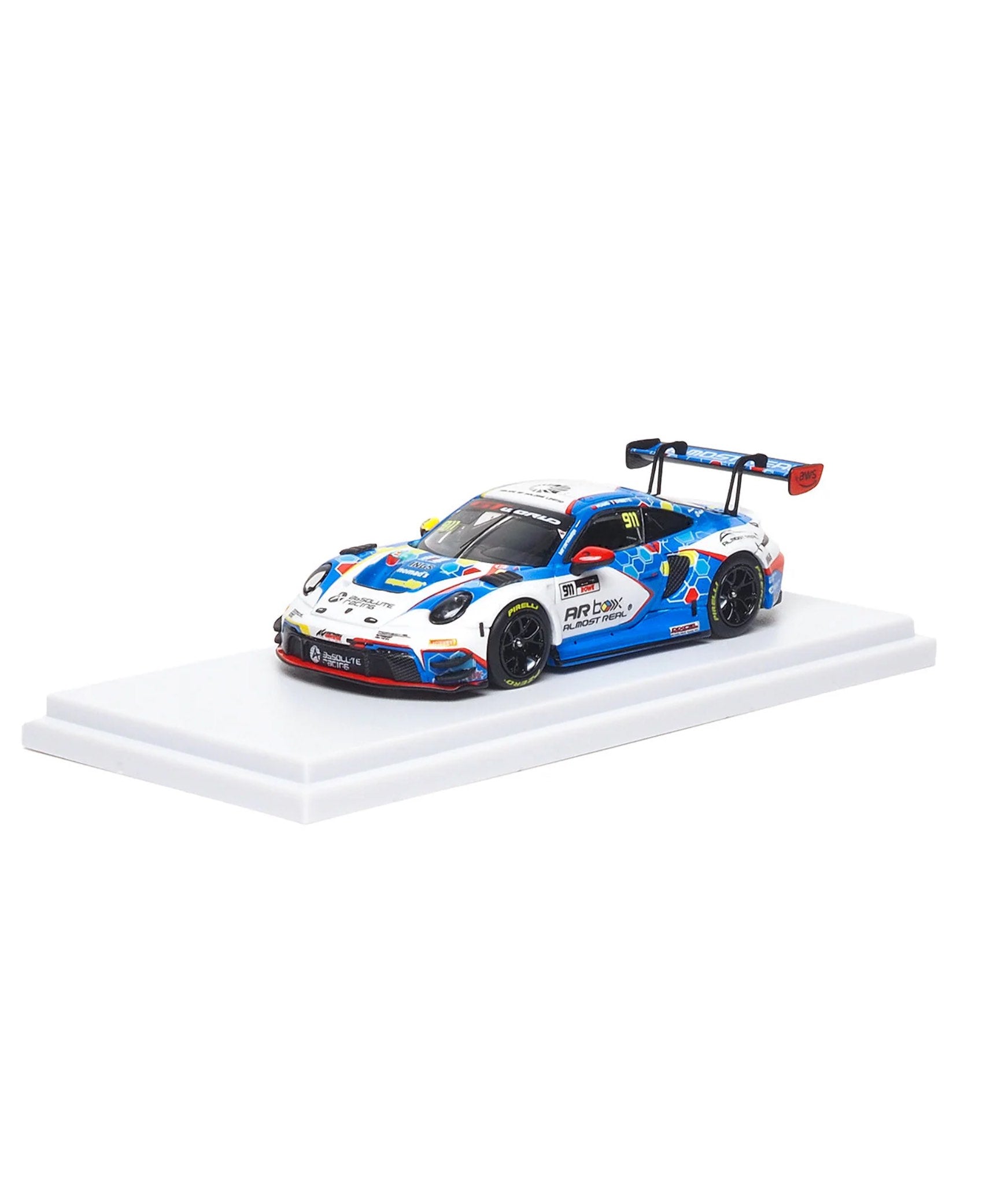 AR Box 1/64 Porsche 992 GT3 R 2026 GT World Challenge Asia #911 Sepang Blue White Livery