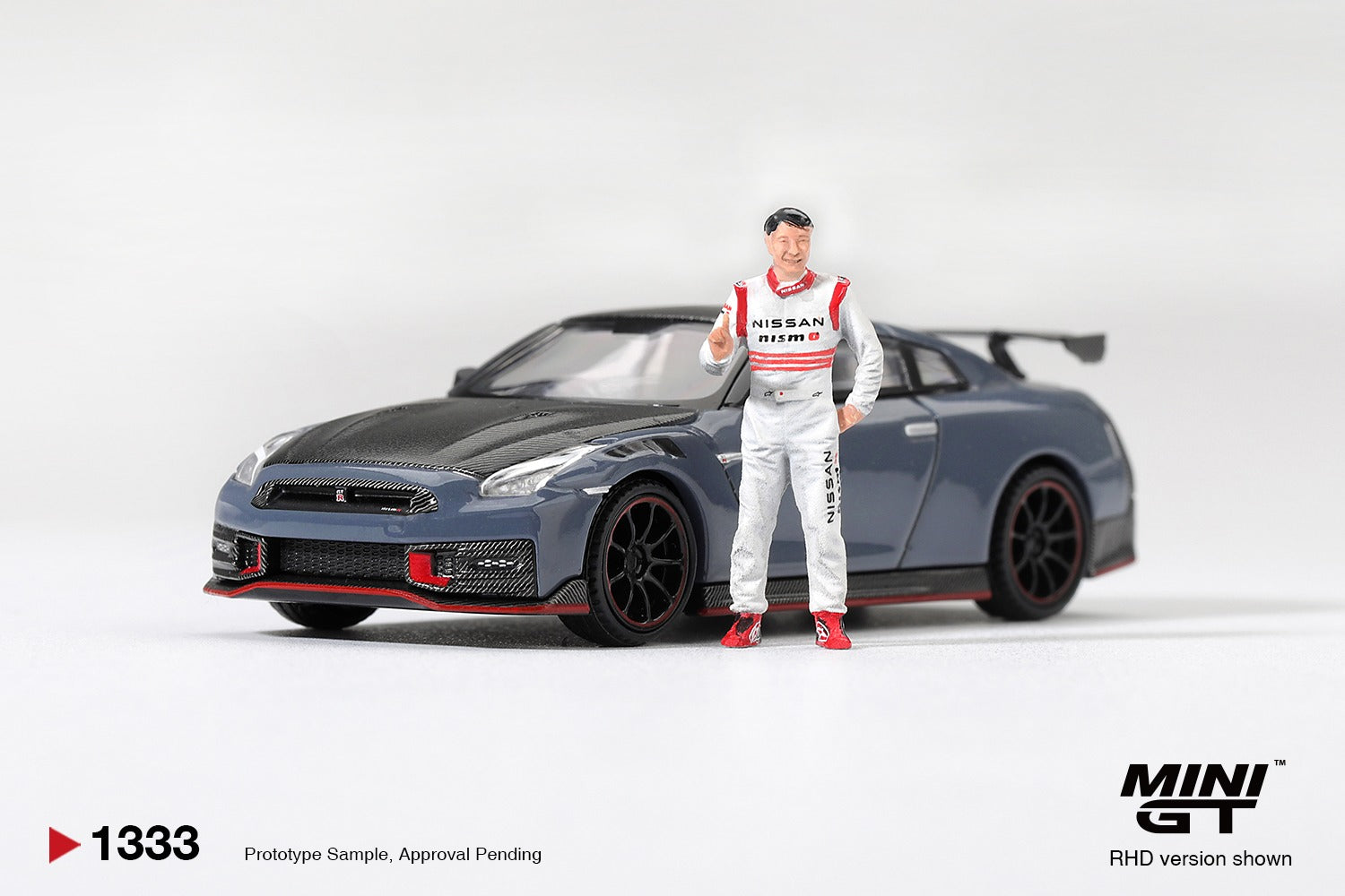 MINIGT 1/64 Nissan GT-R Nismo 2024 Tsukuba Production Car LapRecord W/ Matsuda Figure Tsugio Matsuda Collection