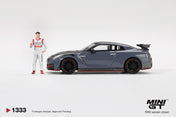 MINIGT 1/64 Nissan GT-R Nismo 2024 Tsukuba Production Car LapRecord W/ Matsuda Figure Tsugio Matsuda Collection