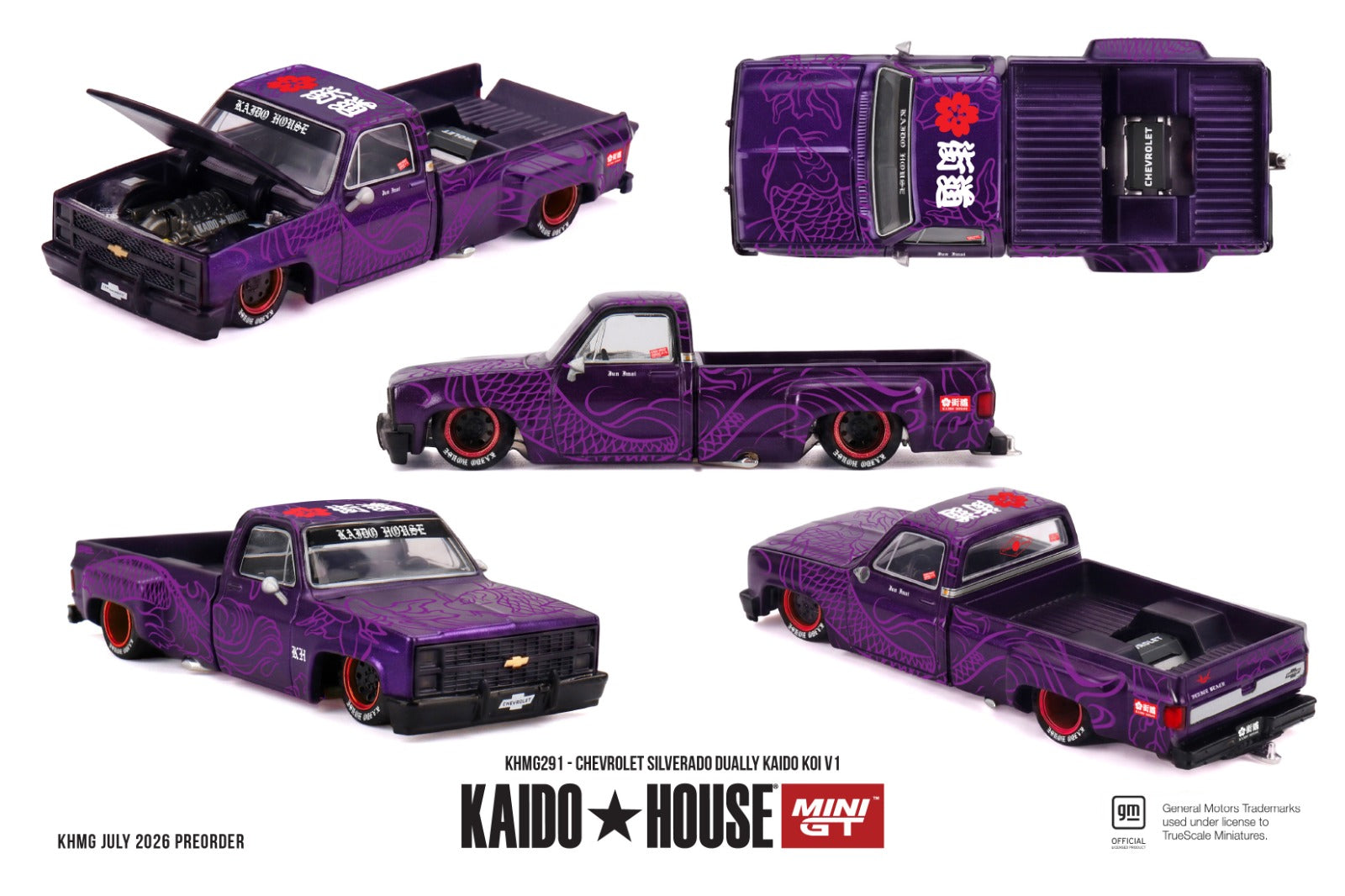 KAIDO HOUSE X MINI GT 1/64 Chevrolet Silverado Dually KAIDO Koi V1