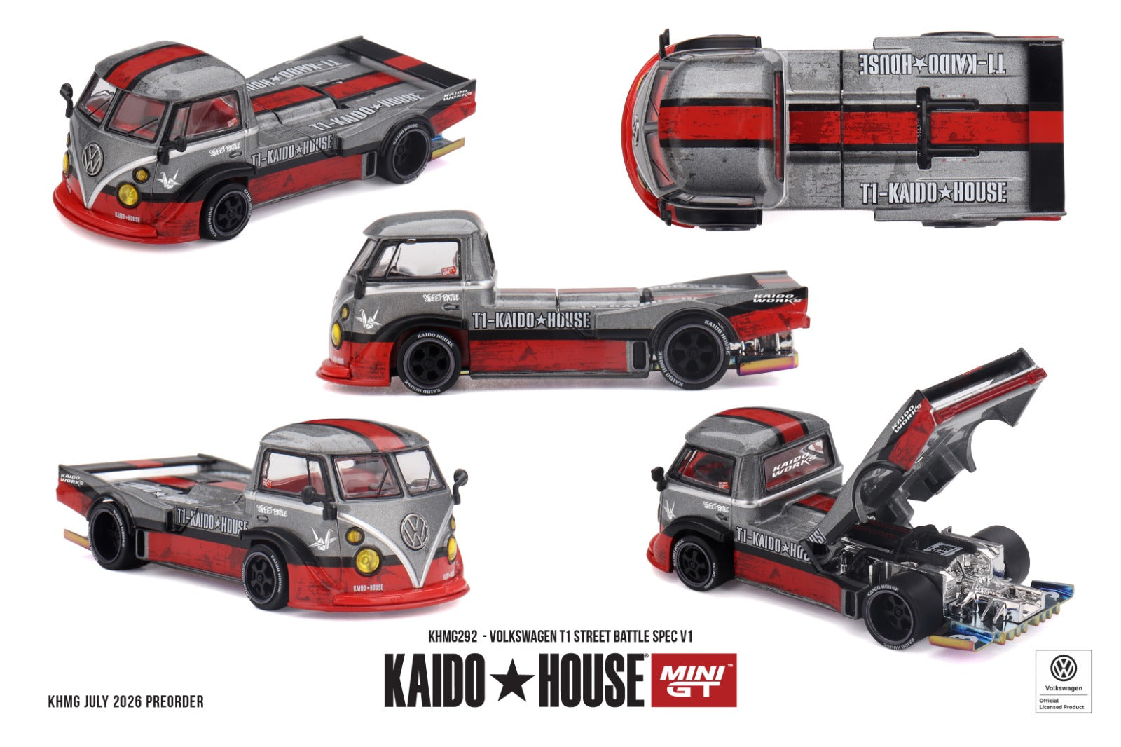 KAIDO HOUSE X MINI GT 1/64 Volkswagen T1  Street Battle Spec V1