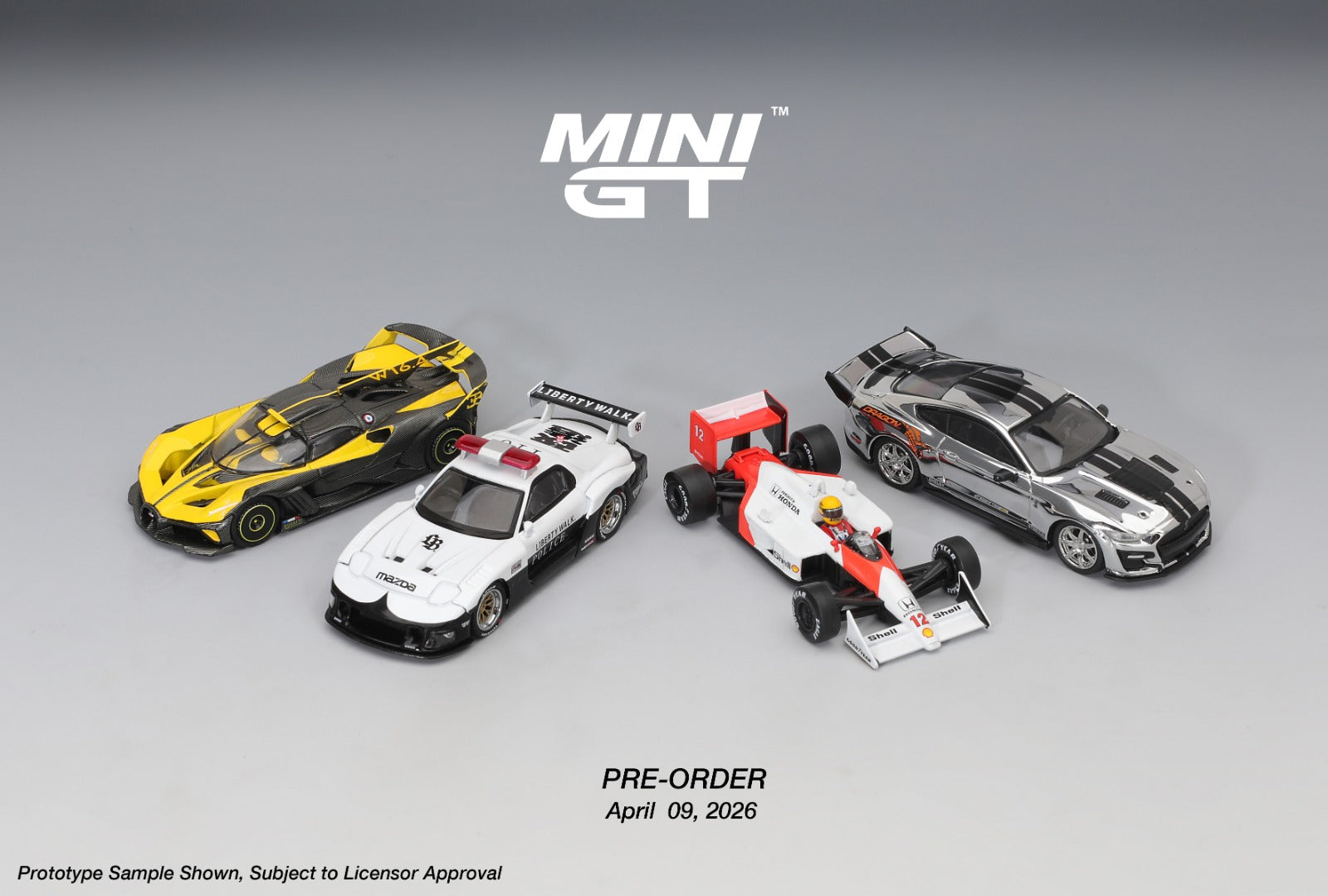 MINIGT 1/64 Shelby GT500 Dragon Snake Concept Chrome Silver