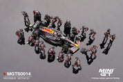 Oracle MINIGT 1/64 Red Bull Racing RB19 #1  Max Verstappen  2023 F1  2023 Japanese Grand Prix Pit Crew Set