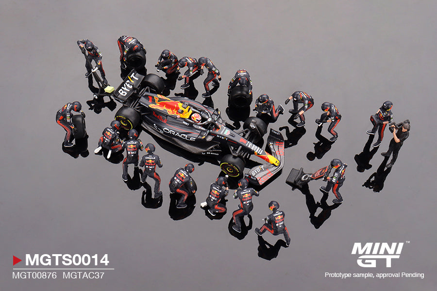 Oracle MINIGT 1/64 Red Bull Racing RB19 #1  Max Verstappen  2023 F1  2023 Japanese Grand Prix Pit Crew Set