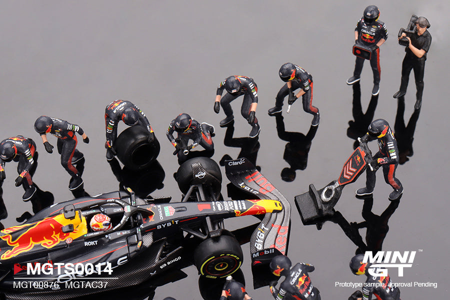 Oracle MINIGT 1/64 Red Bull Racing RB19 #1  Max Verstappen  2023 F1  2023 Japanese Grand Prix Pit Crew Set