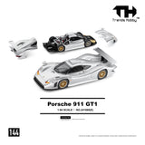 Trends Hobby TH 1:64 Porsche 911 GT1 1998 Silver (144), 241085 (E)
