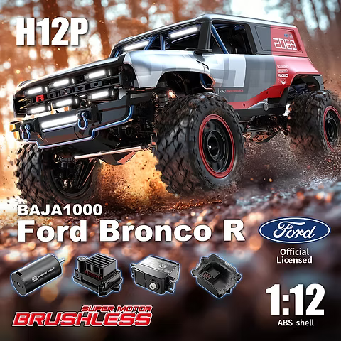 MJX Hyper Go H12P 1/12遥控攀爬车 – 授权福特Bronco Baja 1000版