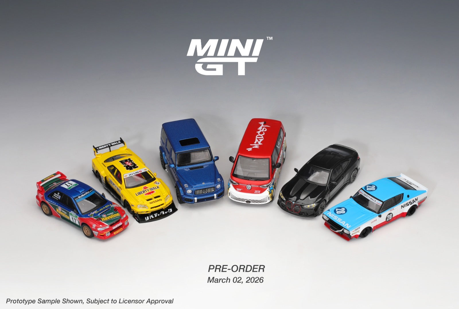 MINIGT 1/64 Nissan Skyline Kenmeri Liberty Walk Nissan Racing '75 concept