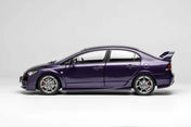 1/18 HONDA CIVIC TYPE R (FD2) 2007 LATE VERSION PREMIUM DEEP VIOLET PEARL – MOTORHELIX - PRE ORDER