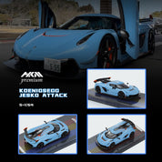 HKM Premium 1:64 合金模型！柯尼塞格 Jesko Attack 高尾翼超级跑车
